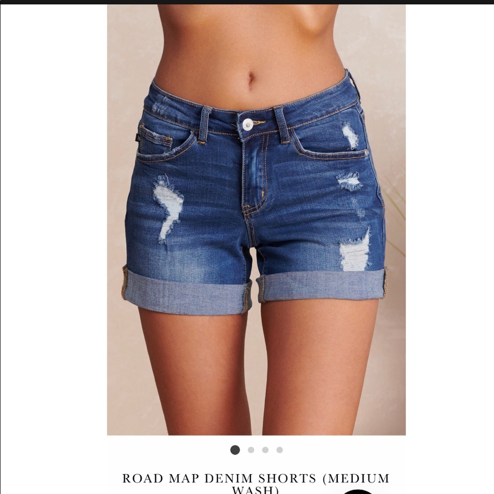 Judy Blue road map denim shorts size large